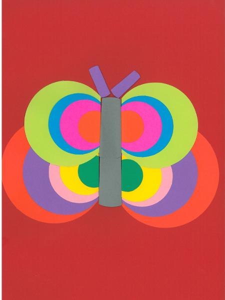 Аппликация из цветной бумаги «Бабочка»