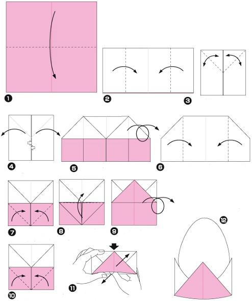 Пасхальное оригами: подставка для яиц своими руками