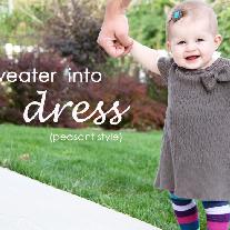 Детское платье из маминого свитера