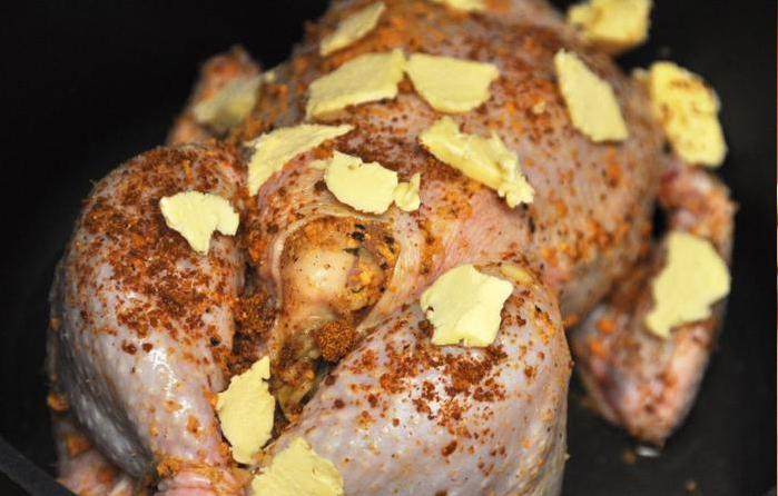 Фаршированная курица с шампиньонами Фаршированная курица с шампиньонами