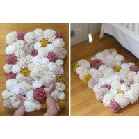 Коврик из помпонов своими руками