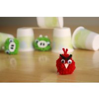 Настольная игра из помпонов «Энгри Бердз»