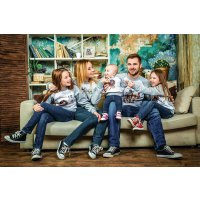 Одежда с принтами и надписями family look